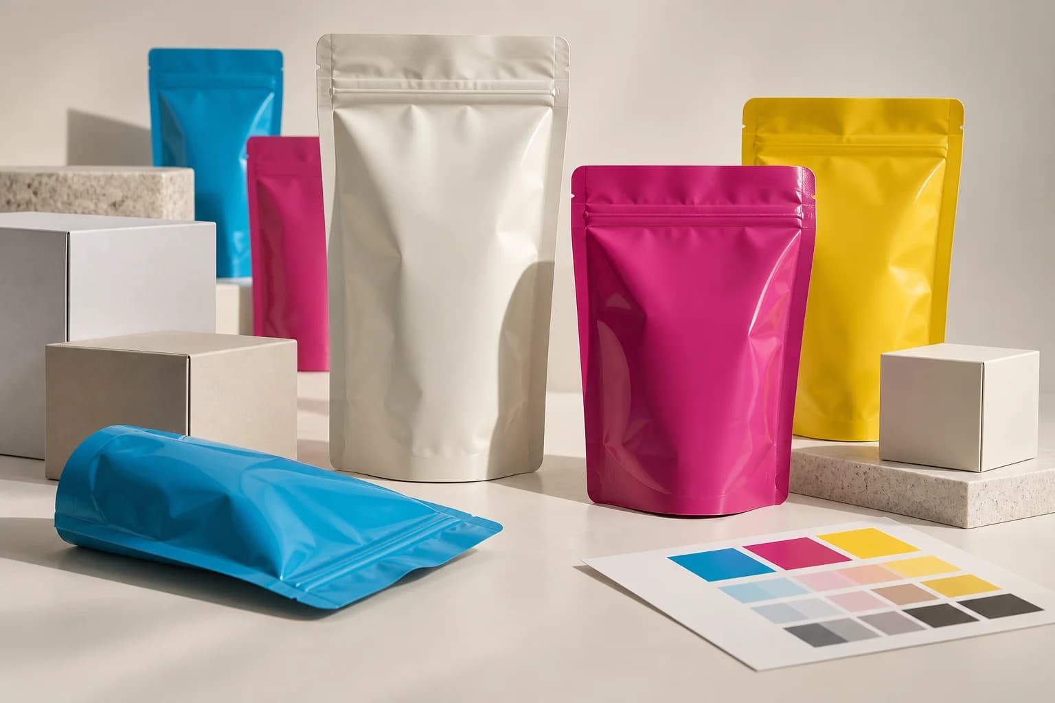 Conceptual printed packaging and paper materials